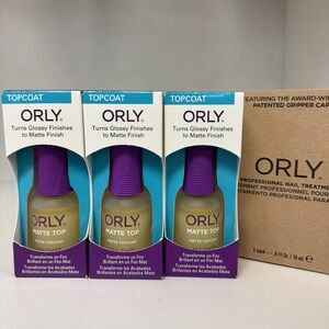 (PACK Of 3) Orly Regular Matte Polish Top Coat 0.6 oz